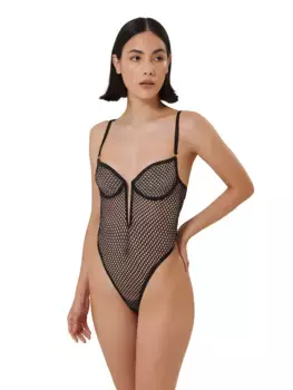 Боди Mina с прошивкой Bluebella, черный