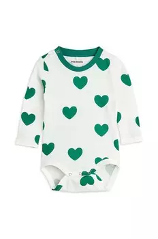 Боди Mini Rodini неоанто Hearts, белый