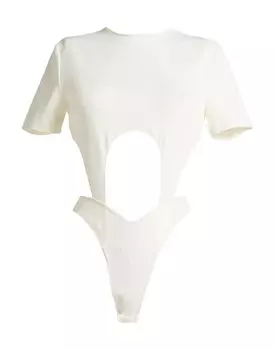 Боди Mugler, слоновая кость