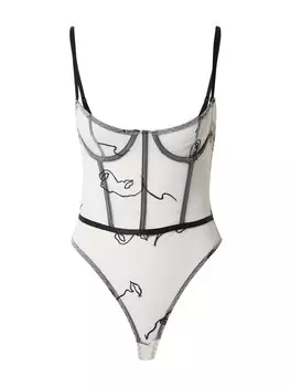 Боди Nasty Gal Bodysu, белый