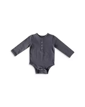 Боди Pehr Unisex Essentials Henley с длинными рукавами - для малышей, синий