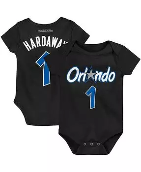 Боди Penny Hardaway Black Orlando Magic для новорожденных, классическое боди с именем и номером Mitchell & Ness, черный