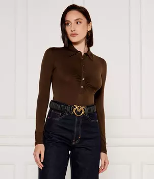 Боди Pinko Slim Fit, коричневый