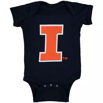 Боди с большим логотипом Infant Navy Illinois Fighting Illini Unbranded