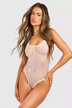 Боди с цветочным принтом boohoo, белый