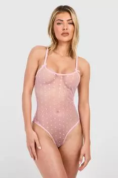 Боди с цветочным принтом boohoo, розовый