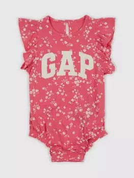 Боди с цветочным принтом Gap, красный