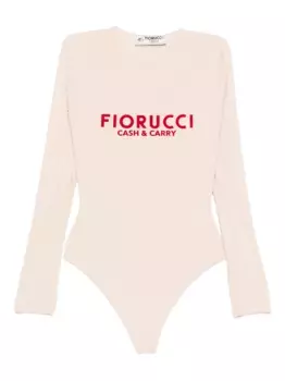 Боди с длинными рукавами и логотипом Fiorucci, нейтральный
