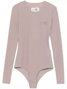 Боди с длинными рукавами MM6 Maison Margiela, серый