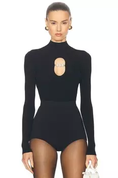 Боди с длинными рукавами Moschino Jeans, черный