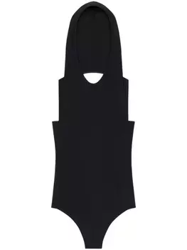 Боди с капюшоном Courrges, черный