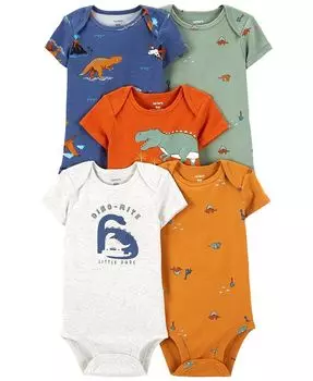 Боди с короткими рукавами для маленьких мальчиков, 5 шт. Carter's, мультиколор