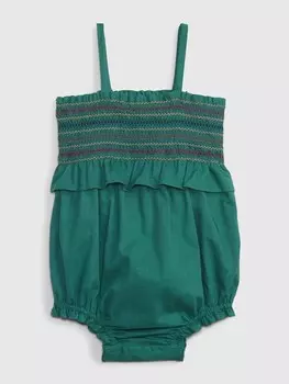 Боди с рюшами Gap, зеленый