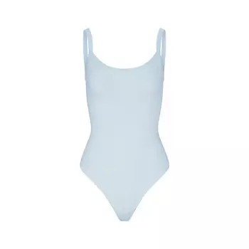 Боди с вырезом-круглым вырезом SKIMS Cotton Jersey, цвет Opal