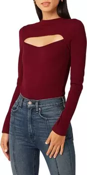 Боди с вырезом в форме сердца Hudson Jeans, цвет Syrah