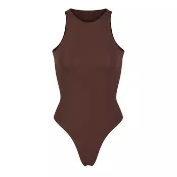 Боди с высоким воротом SKIMS Fits Everybody, цвет Cocoa