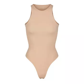 Боди с высоким воротом SKIMS Fits Everybody, цвет Clay