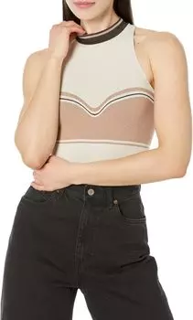 Боди Shaping Stripes с люрексом Wolford, цвет Moon Shell/Copper/Black