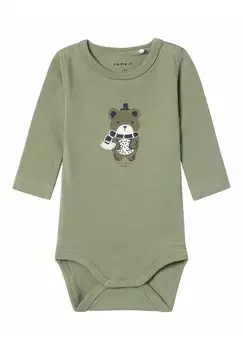 Боди STRAMPLER LANGARM Name it, цвет oil green