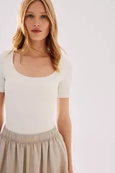 Боди-Стринги с короткими рукавами H&M, белый