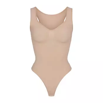 Боди-стринги с круглым вырезом SKIMS Seamless Sculpt, цвет Mica