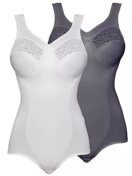 Боди SUSA 2er Pack Korselett Basic, цвет anthrazit weiss