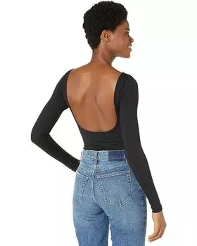 Боди Susana Monaco Open Back Bodysuit, черный