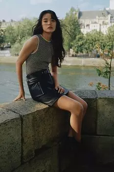 Боди-свитер 4th & Reckless, черно/белый