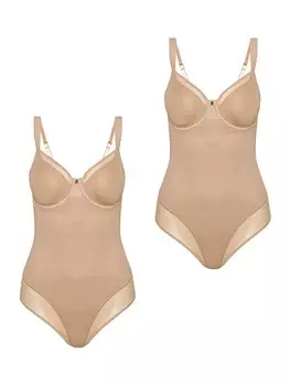 Боди TRIUMPH Bodysuit True Shape Sensation, бежевый
