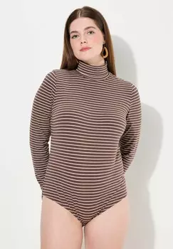 Боди Ulla Popken, серо-коричневый