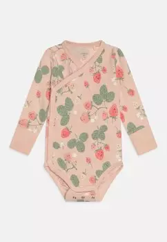 Боди WRAP STRAWBERRIES UNISEX Lindex, цвет light dusty pink