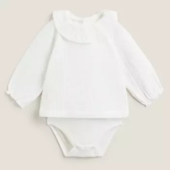 Боди Zara Home Muslin Baby, белый