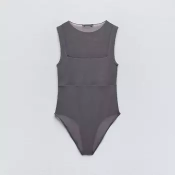Боди Zara Seamless Matching, серый
