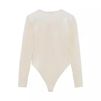 Боди Zara Soft Cut Out, кремовый
