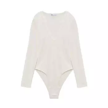Боди Zara Soft Long Sleeve, кремовый