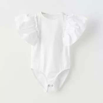 Боди Zara Summer Camp Contrast, белый