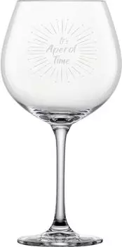 Бокал для коктейля EKM Living Schott Zwiesel XXL 814 мл с гравировкой It's Aperol Time - забавная идея подарка любителям Aperol Spritz, на день рождения, подруге, парню, сестре, жене (Aperol, Aperol Time)