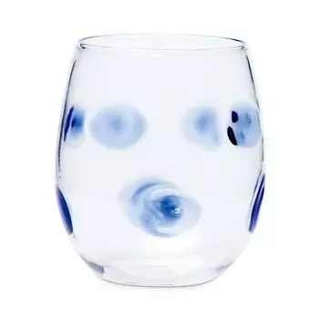 Бокал для вина VIETRI Drop Blue без ножки, синий