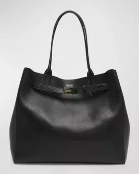 Большая большая сумка Audrey из зернистой кожи TOM FORD, цвет Black