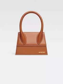 Большая фирменная сумка JACQUEMUS The large Chiquito, светло-коричневый