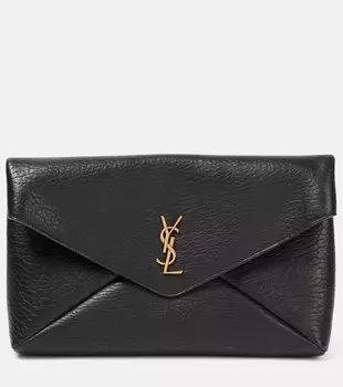 Большая кожаная сумка cassandre Saint Laurent, черный