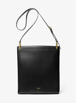 Большая кожаная сумка-мессенджер Tate Michael Kors, черный
