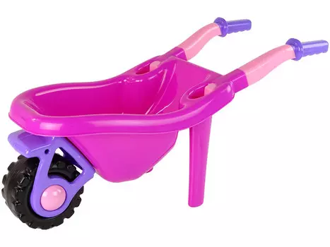 Большая красочная розовая садовая тачка Lean Toys
