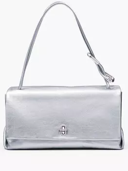 Большая металлическая сумка через плечо Dual Marc Jacobs, серебряный