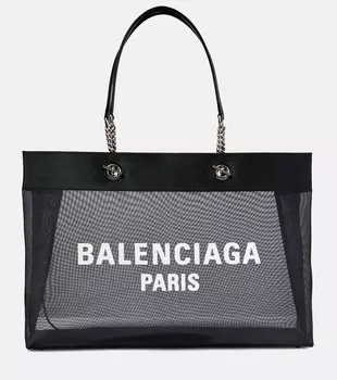 Большая сетчатая сумка-тоут Duty Free Balenciaga, черный