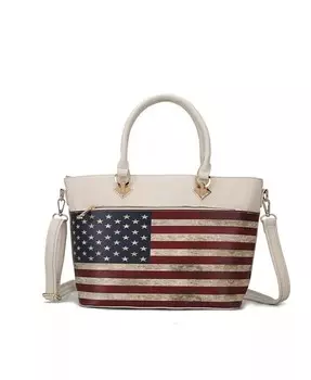 Большая сумка Lilian Patriotic от Mia K Mkf Collection, коричневый