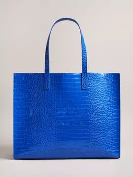 Большая сумка-шоппер Allicon Croc Icon Ted Baker, ярко-голубой
