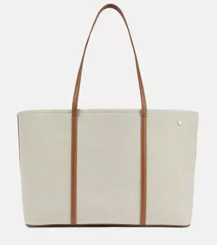 Большая сумка-тоут Carry Everything из холщовой ткани Loro Piana, белый