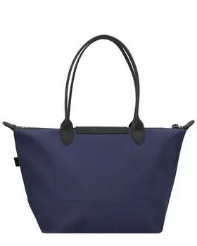 Большая сумка-тоут Longchamp Le Pliage Shopper из парусины, синий