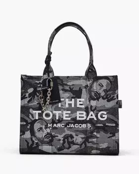 Большая сумка-тоут Marc Camo Denim Marc Jacobs, цвет Grey Wash